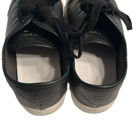 Rag & Bone Black & White Leather Lace Up Sneaker(Size 37) - Picture 6 of 10